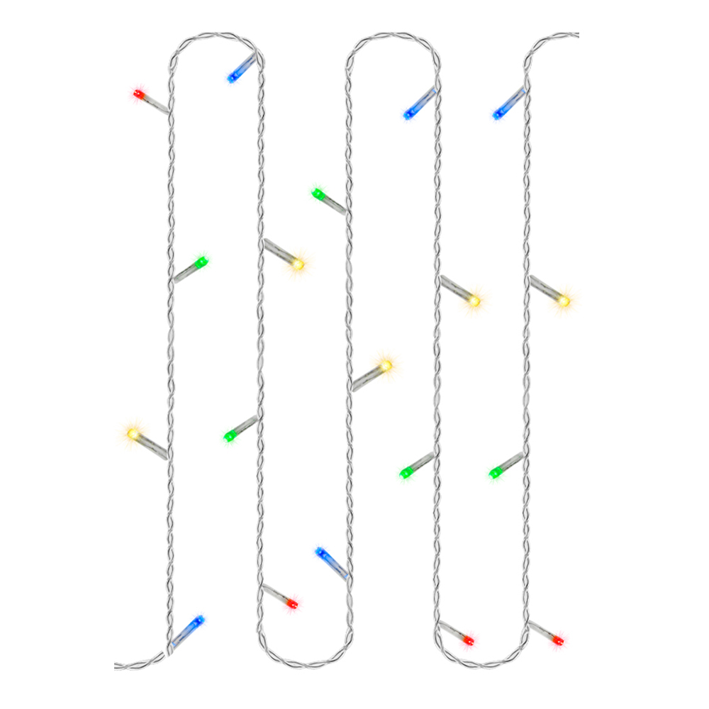 Новогодняя Гирлянда НУ-9781 светодиодная, метражная, 100 ламп, 8 режимов, разноцветный свет, 10 м