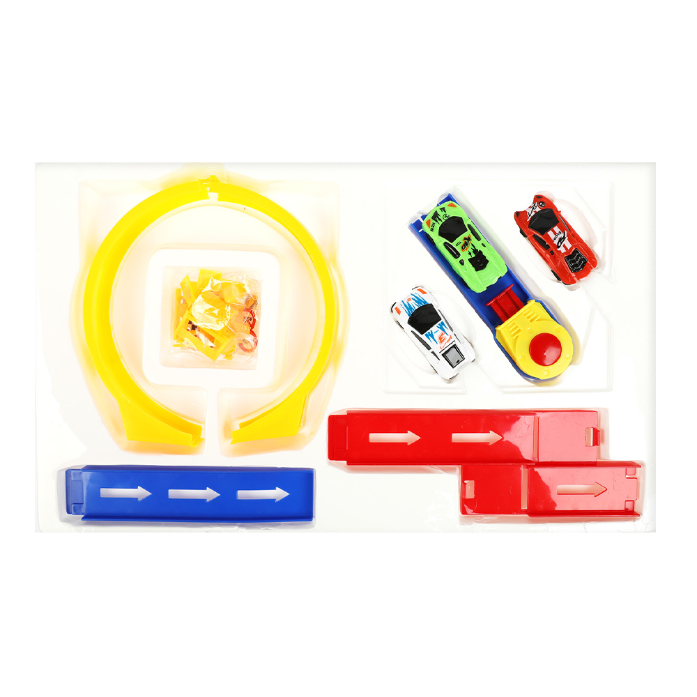 картинка Машина RR-TRK-121-R Технопарк Road Racing, автотрек 3 машинки, 1 петля, пластик, в ассортименте 