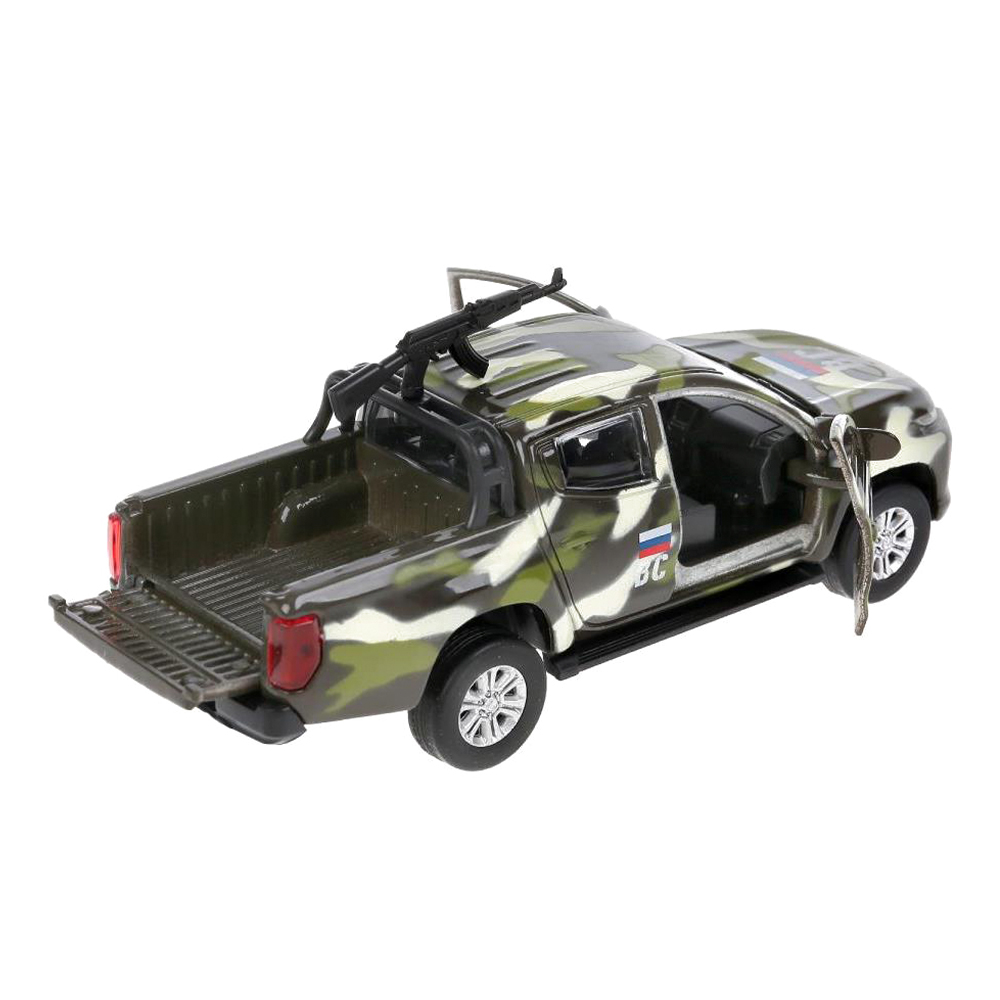 картинка Машина L200-12MIL-ARMGN Технопарк Mitsubishi L200 PICKUP Камуфляж, инерционная, 13 см, металл 