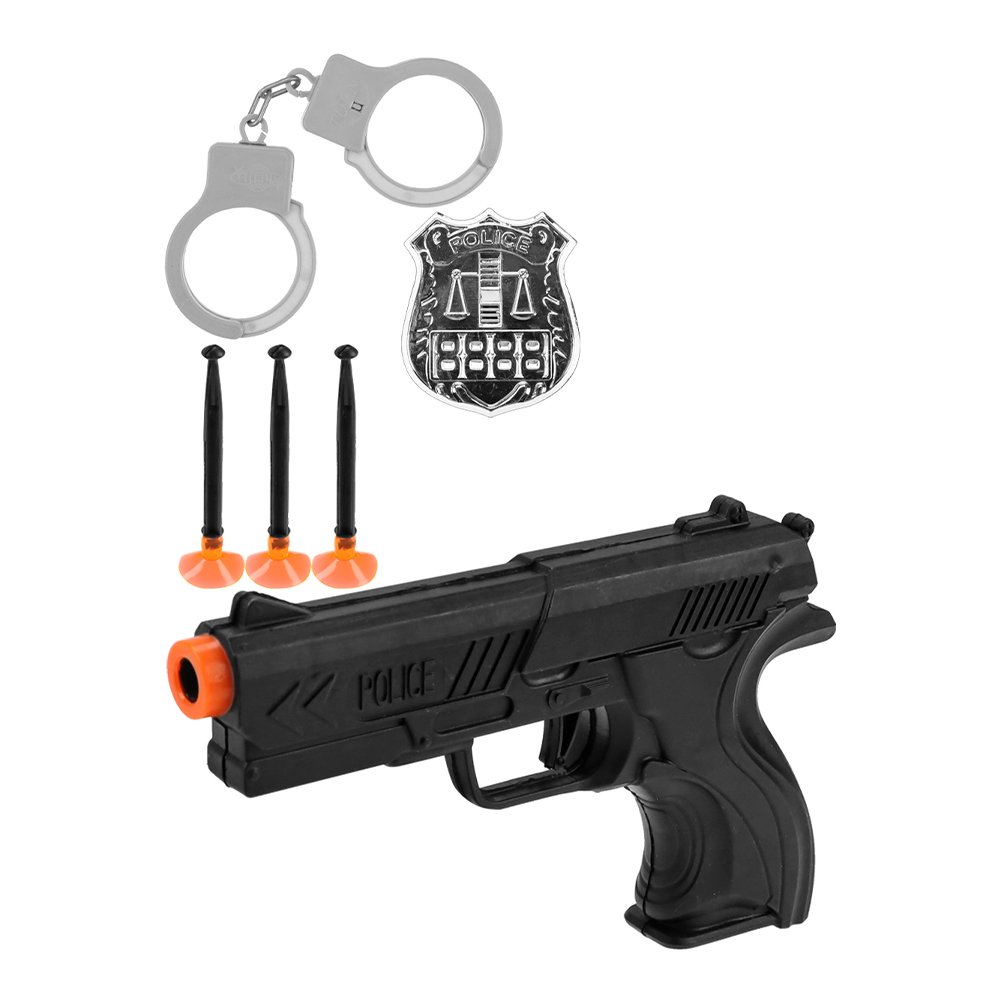 картинка Игровой набор 1989008 Спецназ (автомат-трещотка, наручники,бинокль,нож), пластик, а вссортименте 