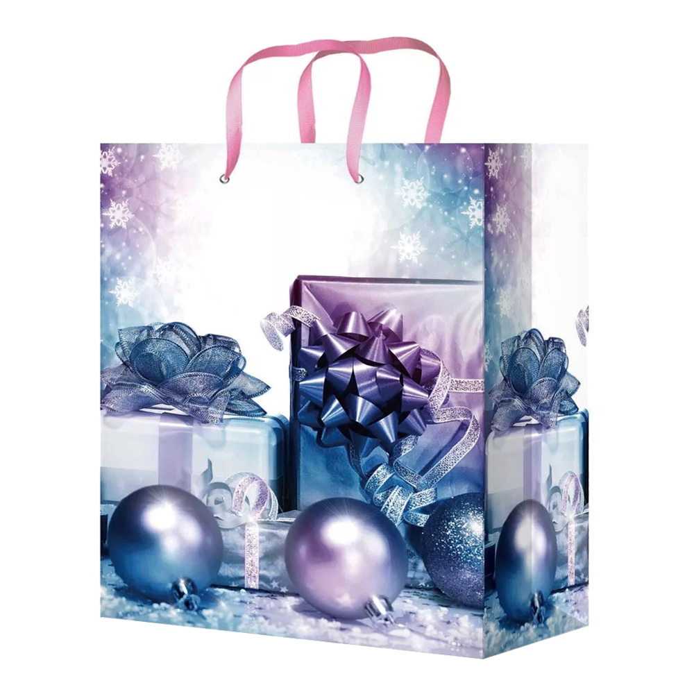 Пакет подарочный M-2366/2367/2368/2369/2370 Новогодний 18*22*10 см, микс