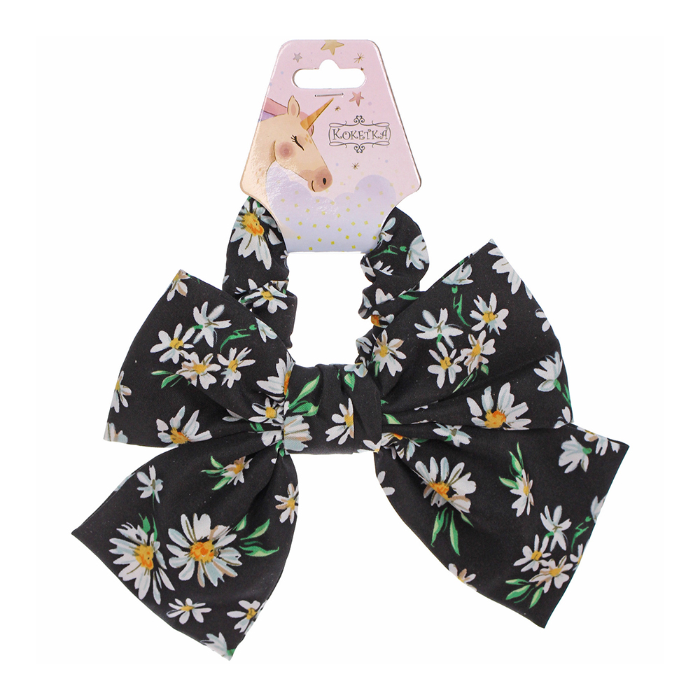 картинка Резинка для волос 687-382 Персея, ромашки d-8см, микс 