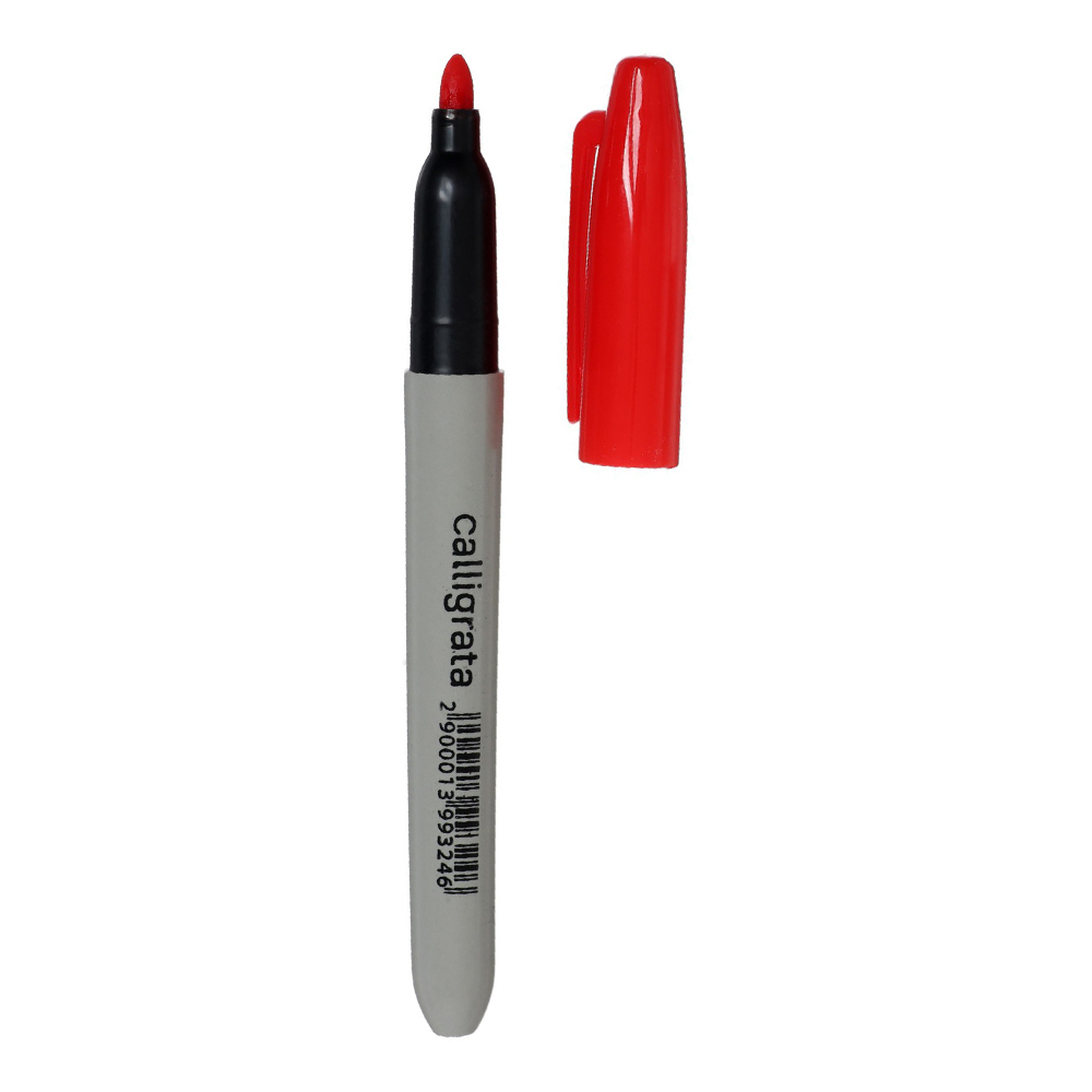 Маркер Calligrata 1280354 перманентный, 3мм, для любых поверхностей, красный