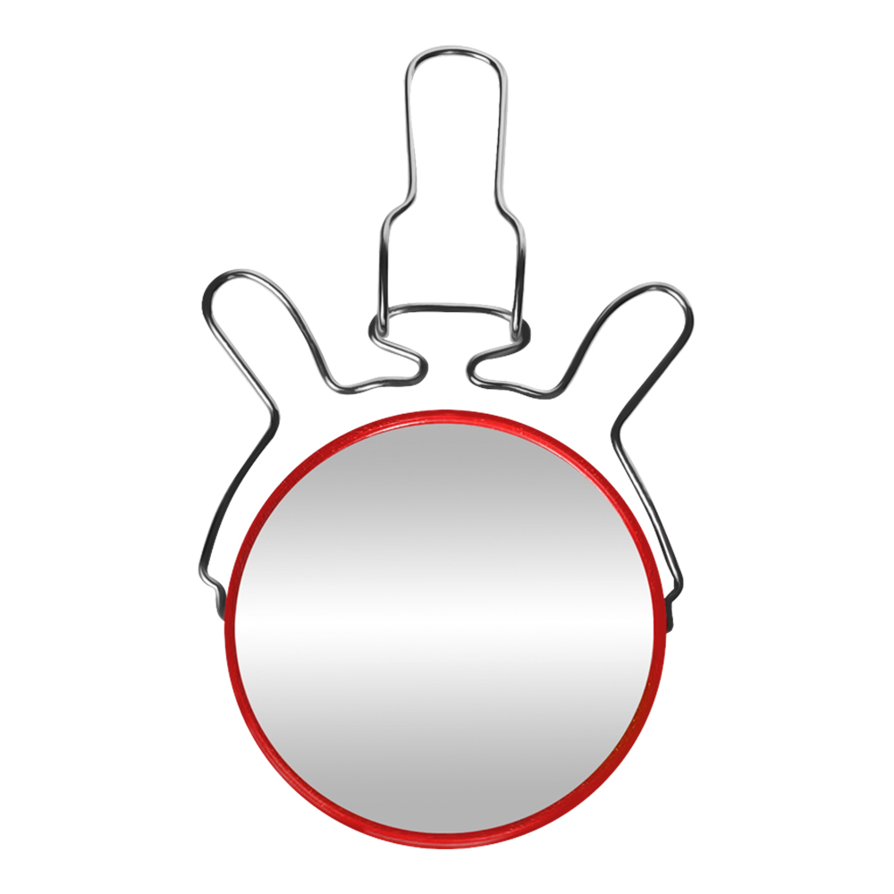 картинка Зеркало ZCDE-28 настольное круглое, 10 см, красный металл 