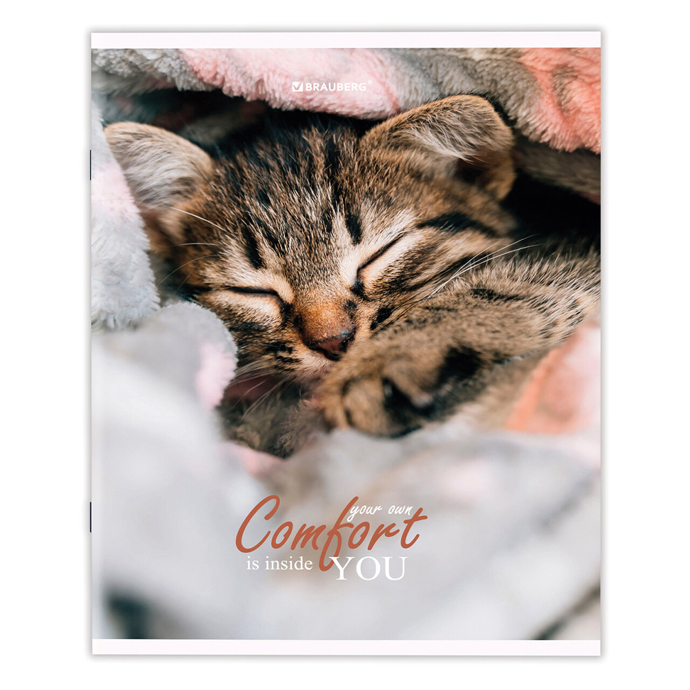 Тетрадь Brauberg 404386 48 листов, линия, Питомцы, А5, 5 дизайнов