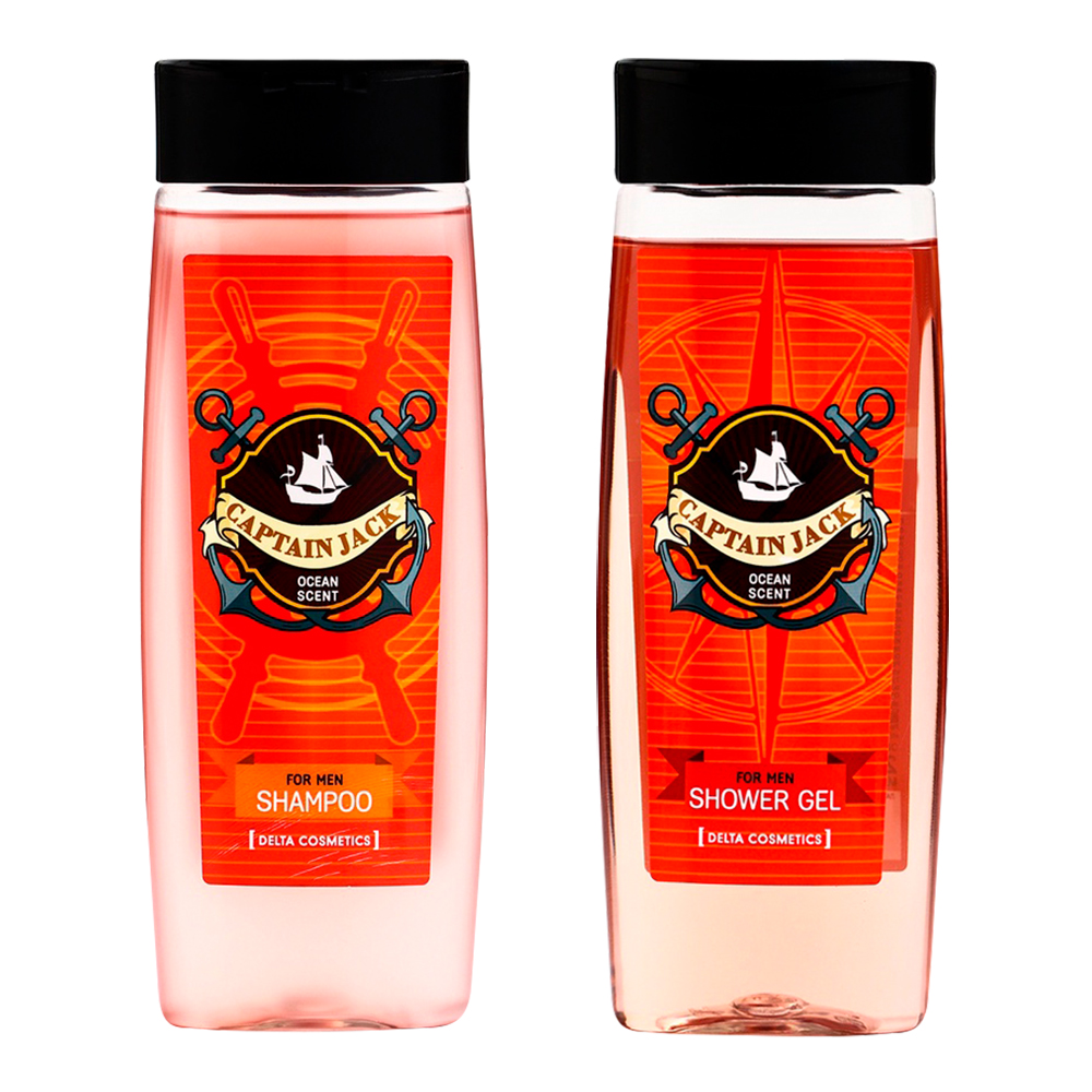 картинка Набор подарочный Captain Jack Ocean Scent (шампунь 250мл + гель для душа 250мл), мужской 