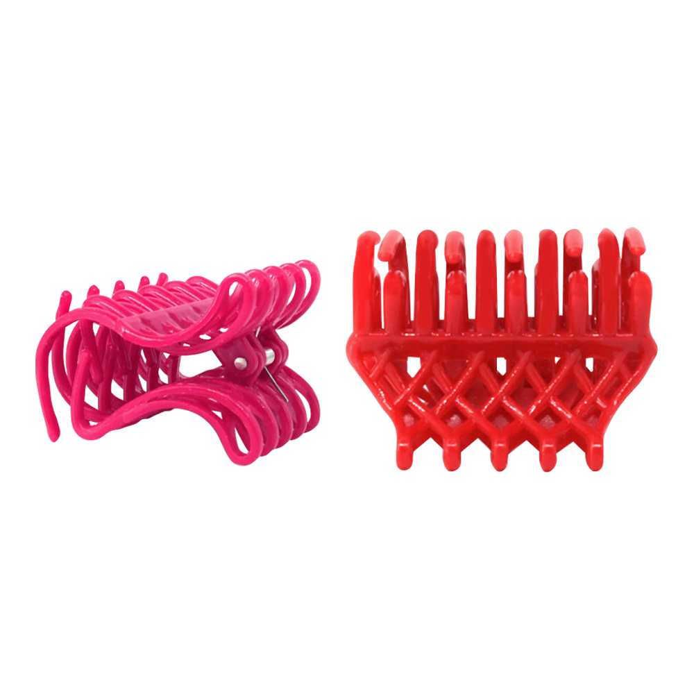 картинка Краб для волос 7434 цветной микс, 6 см, 10 зубчиков, в ассортименте 