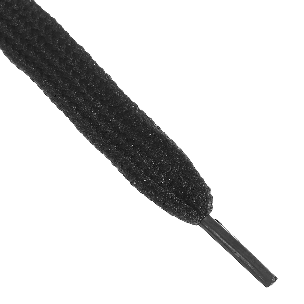 картинка Шнурки для обуви 1512890 плоские, 8 мм, черные, 120 см 