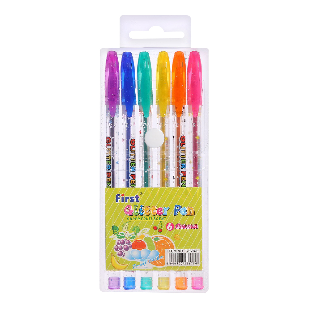 Ручка гелевая Calligrata 893043 набор, корпус с рисунком, в блистере, металлик, 6 цветов