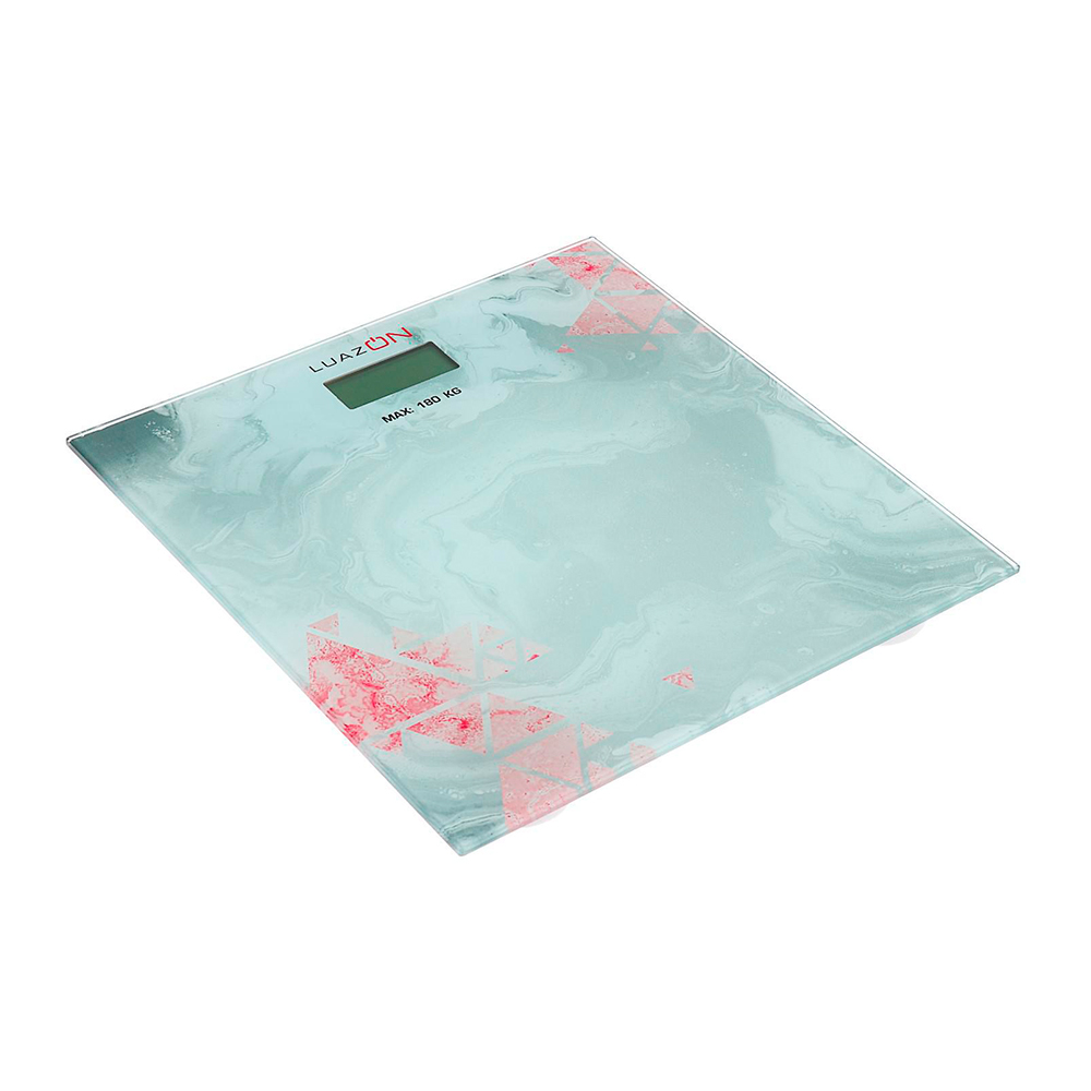 Весы Luazon LVE-021 напольные электронные, стекло, серые