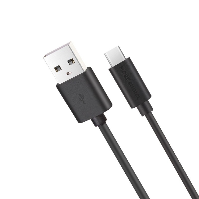 картинка Дата-кабель для зарядки MoreChoice K13a USB для Type-C 2.4А, черный, 1 м 