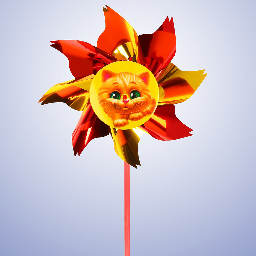 картинка Ветерок 2745923 Funny toys Котенок, 17*36 см, Бумага, пластик, фольга, в ассортименте 
