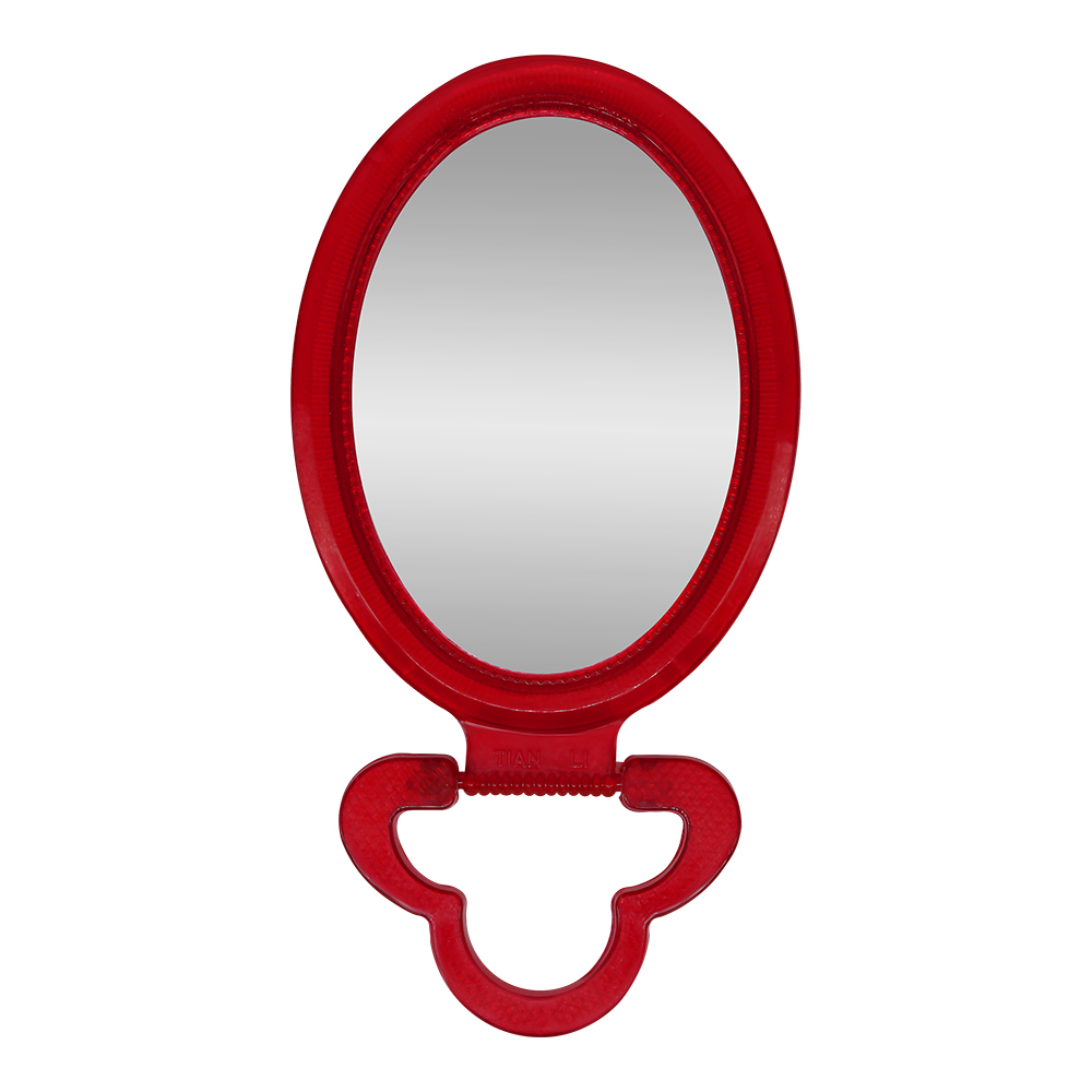 картинка Зеркало ZCDE-10 настольное овальное 16*11 см, красный 