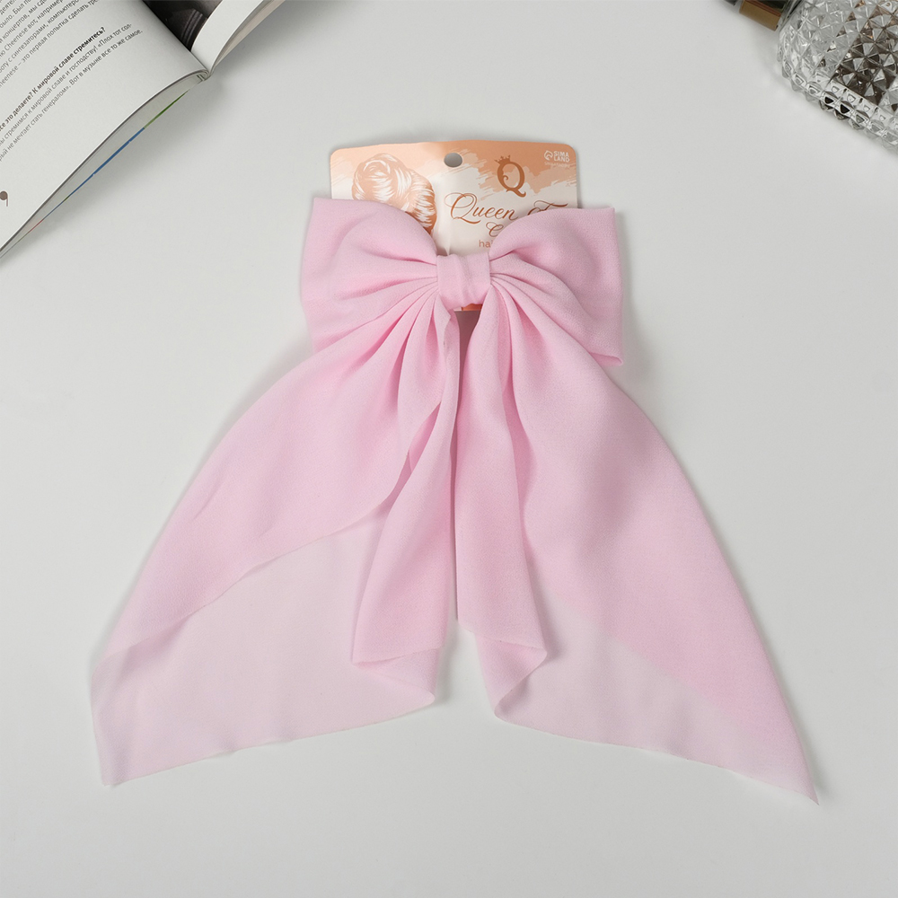 картинка Заколка-автомат для волос 10526852 Джулия, 24*12 см, розовый 