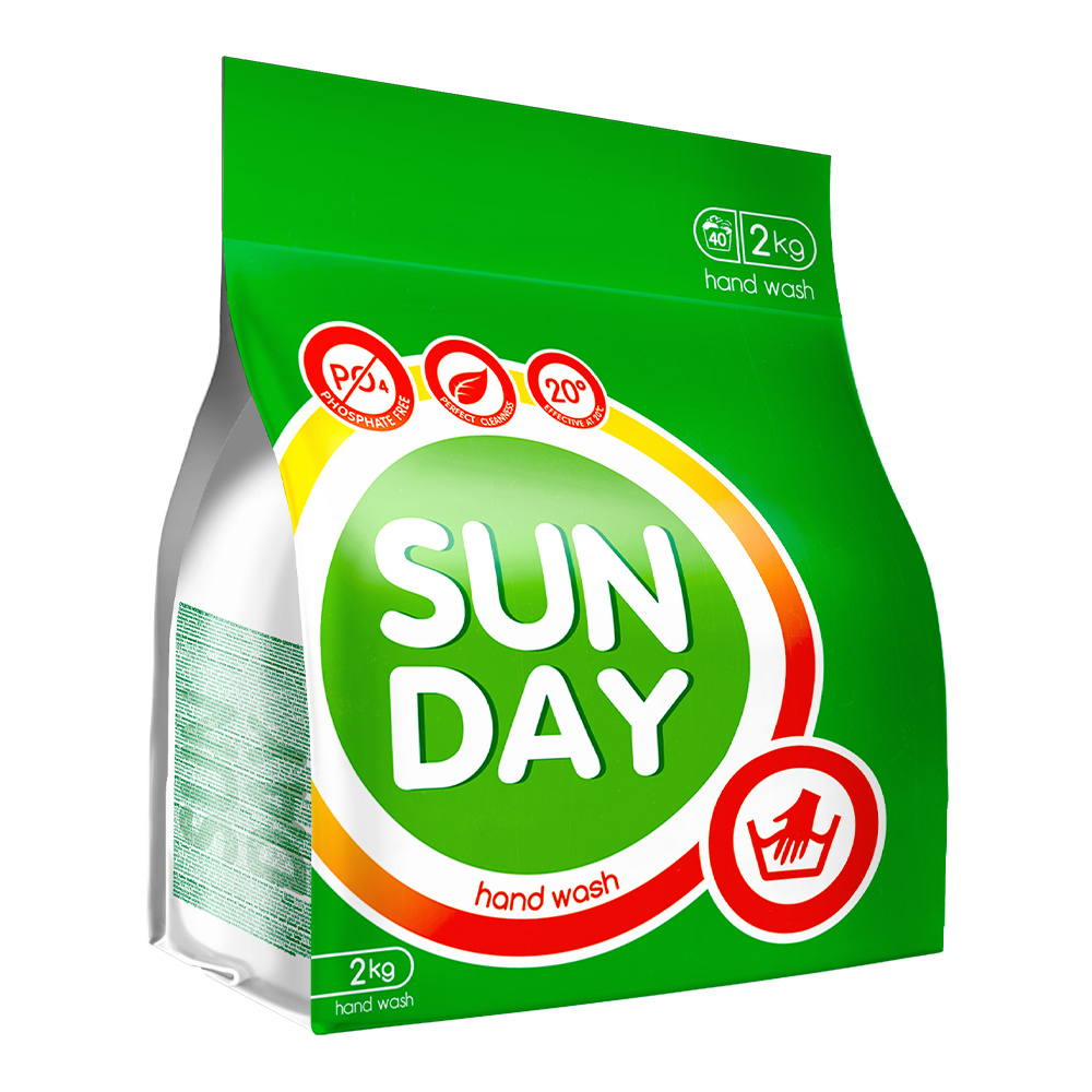 картинка Стиральный порошок Sunday 2кг ручной 