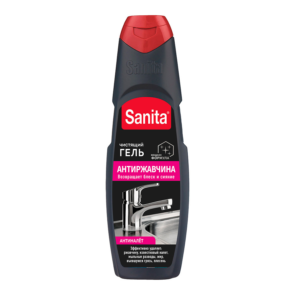 картинка Чистящее средство Sanita гель Антиржавчина для сантехники, флакон, 500 мл 