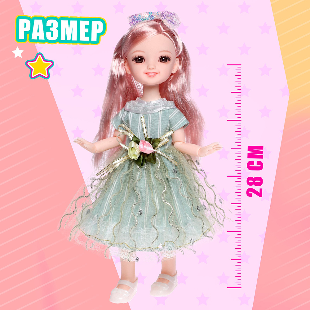 картинка Кукла 7358069 шарнирная Алиса, в платье, в ассортименте 