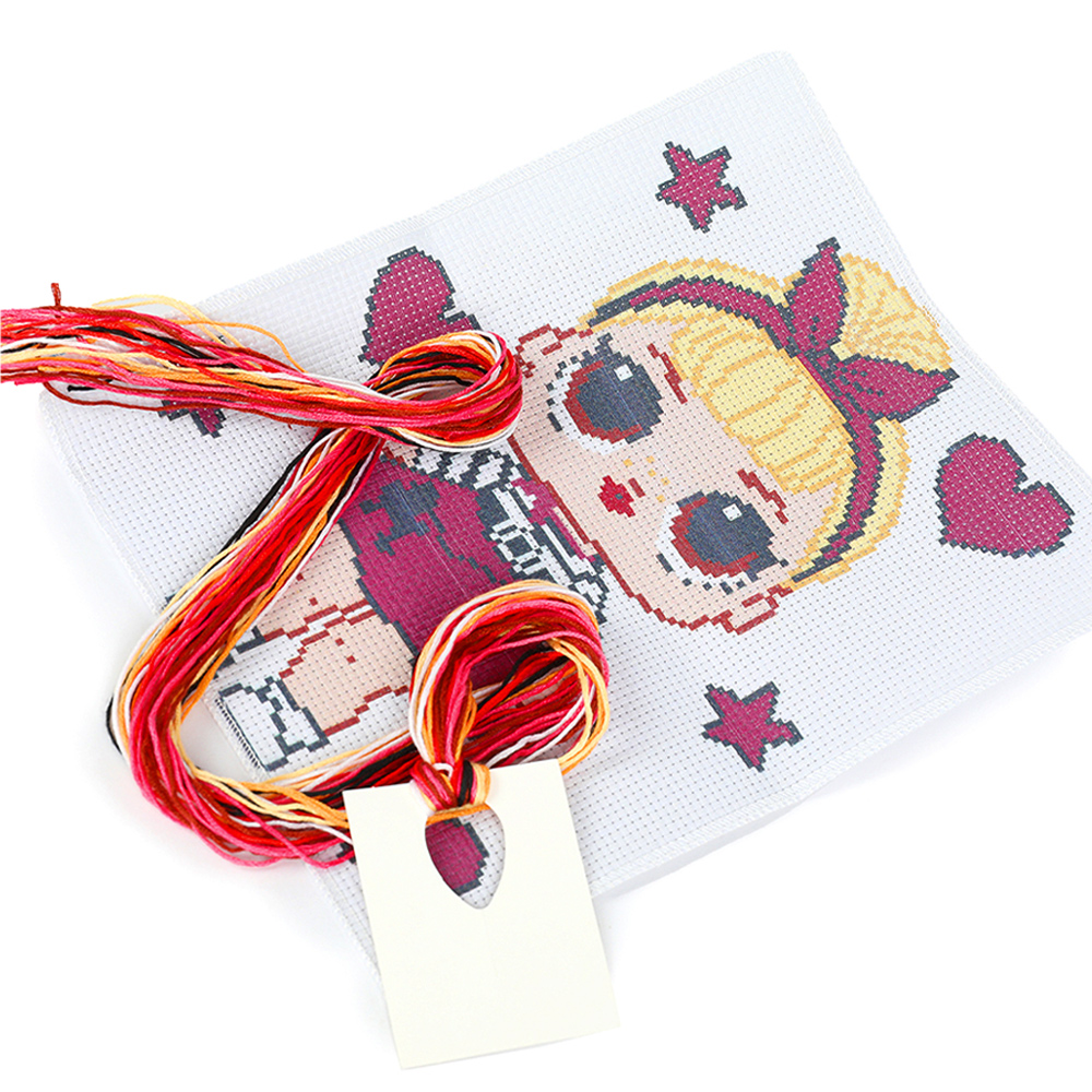 картинка Набор для вышивания MultiArt VSHLO-120460 Вышиваем крестиком, Куколка Lol, 6+, 20*25 см 