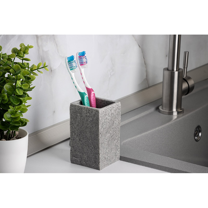 картинка Стакан для зубных щеток 106590 Амстердам, 7,5*7,5*11 см, полирезин 