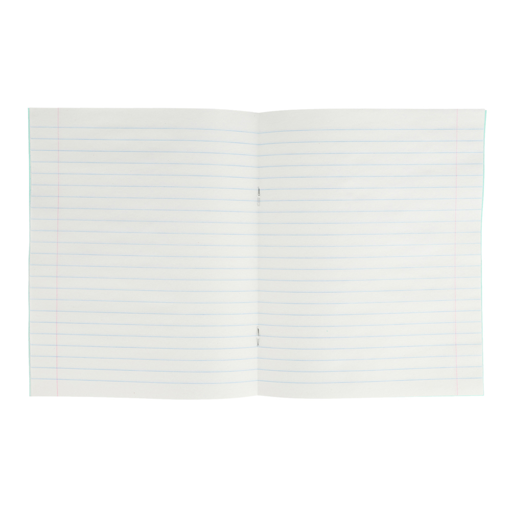 Тетрадь 583-210 12 листов, линейка, зеленая обложка, белые листы, 1 шт