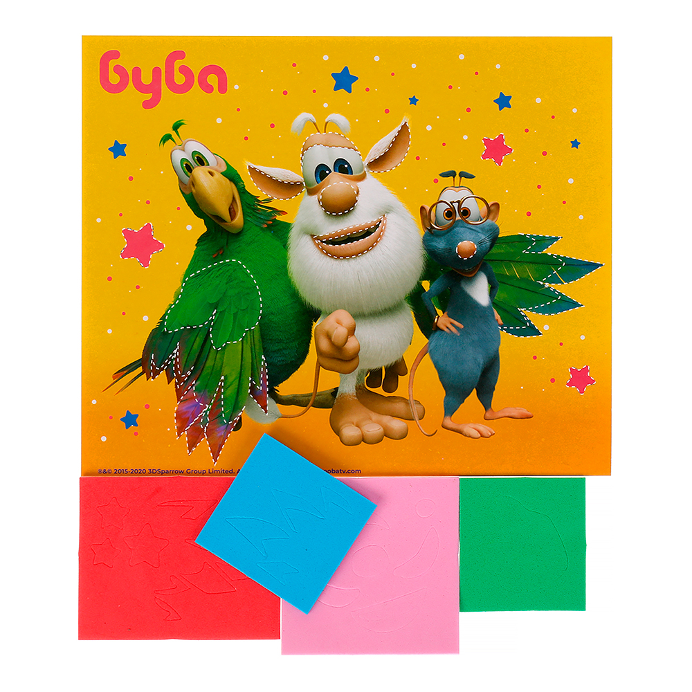 картинка Аппликация 100-AMP-BU3 MultiArt EVA Буба, мягкая мозаика, 17*23 см 