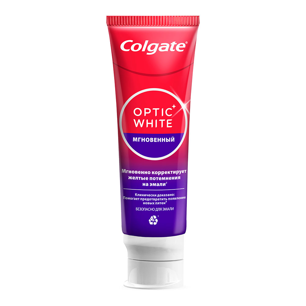 картинка Зубная паста Colgate Optic White Мгновенный отбеливающая, 75 мл 