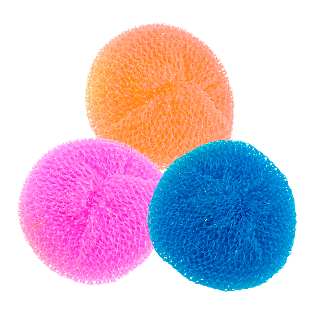 Мочалка пластиковая Ладушки для посуды 3шт.