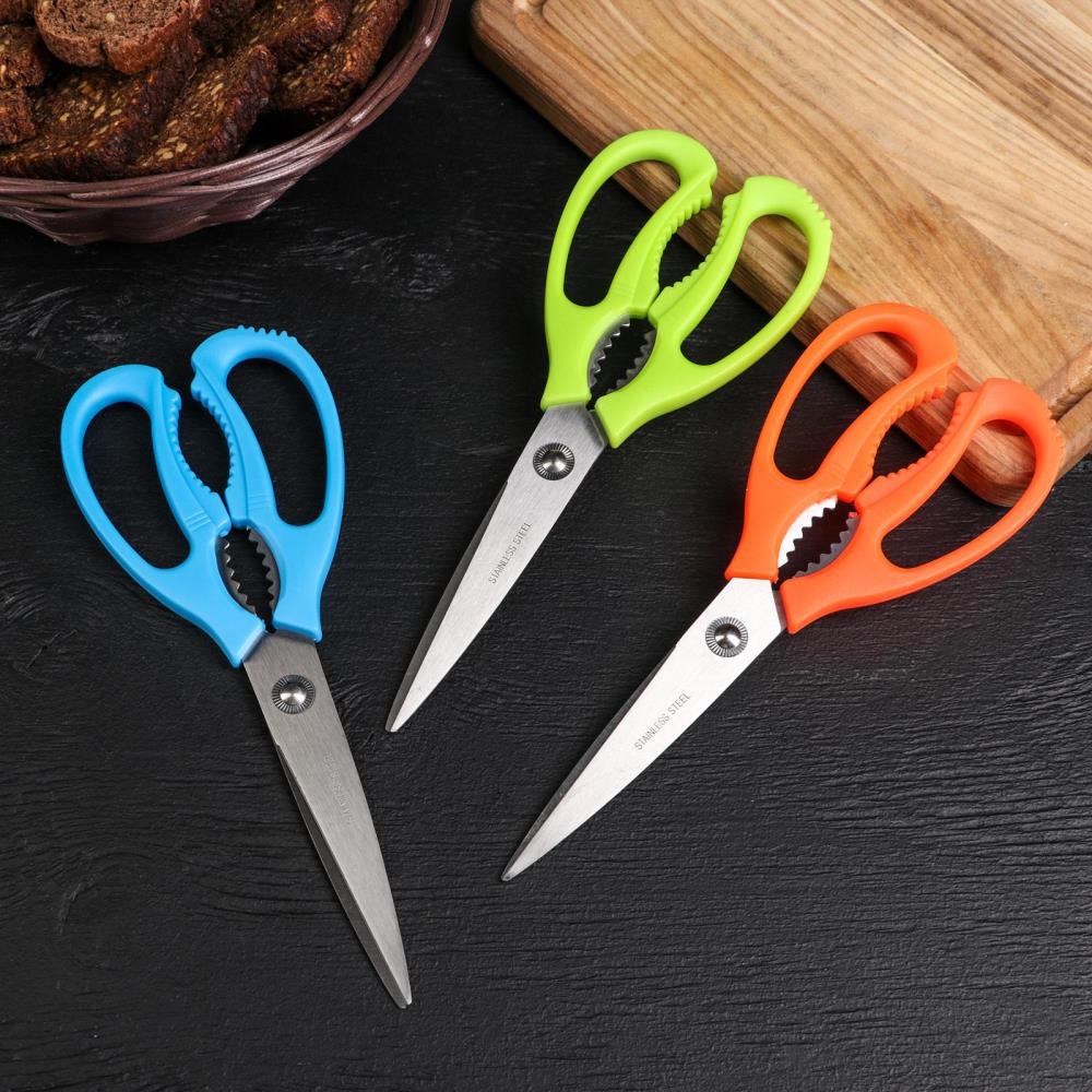 картинка Ножницы кухонные Доляна 1045182, 23 см, нержавеющая сталь 