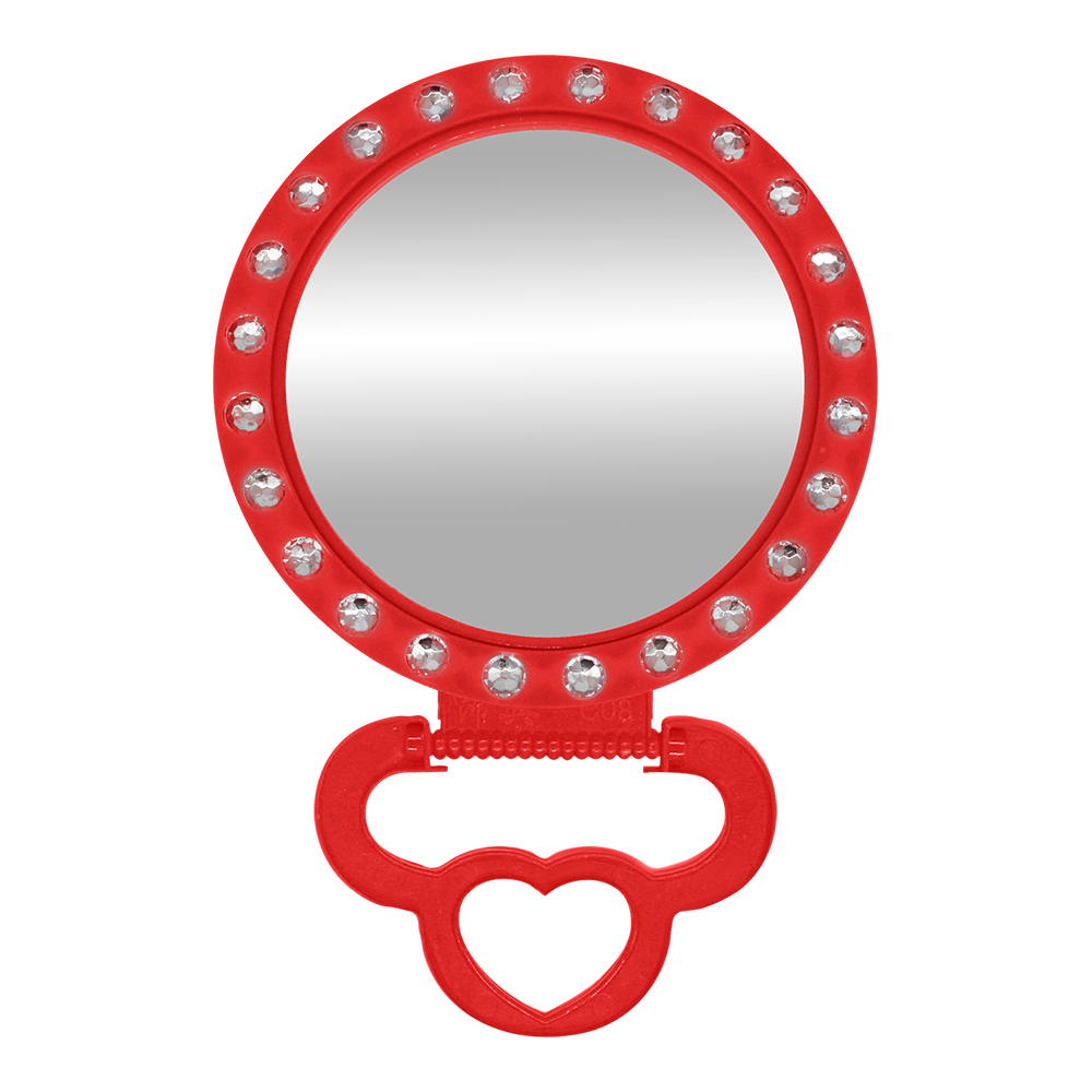 картинка Зеркало ZCDE-43 настольное круглое, 14,5 см, красный 