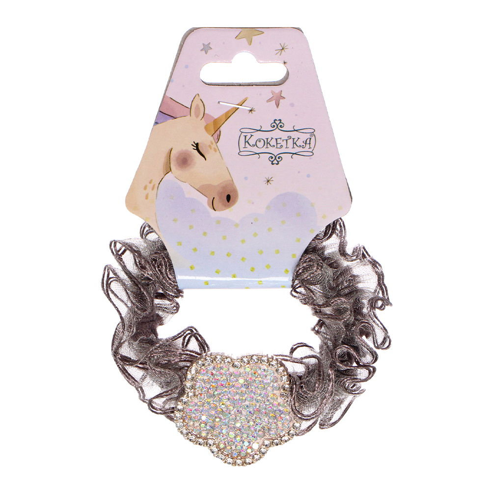 картинка Резинка для волос 428-829 Ежевика, цветочек d-5см, в ассортименте 