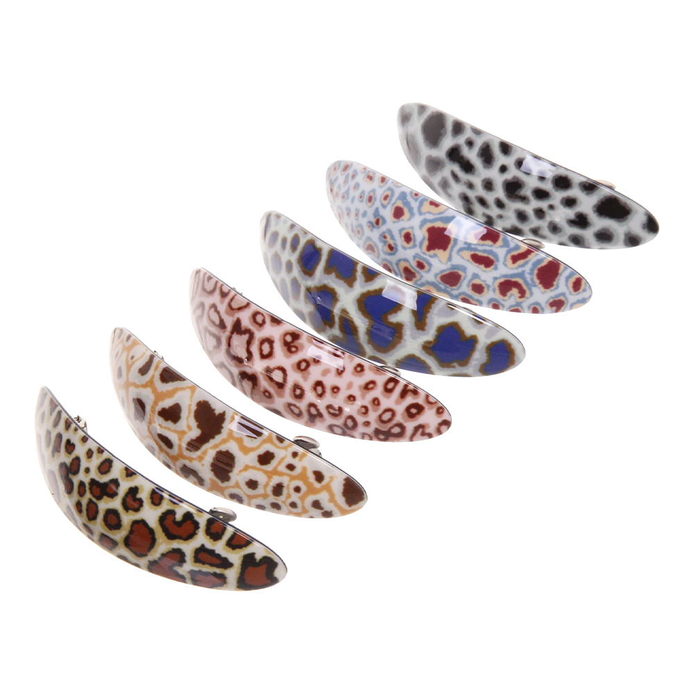 картинка Заколка-автомат для волос 656-053 Lady Collection Сафари, 9 см, микс 