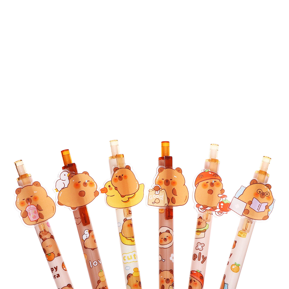 Ручка гелевая Calligrata 10613695 прикол Капибара, стержень синий, пластик, в ассортименте