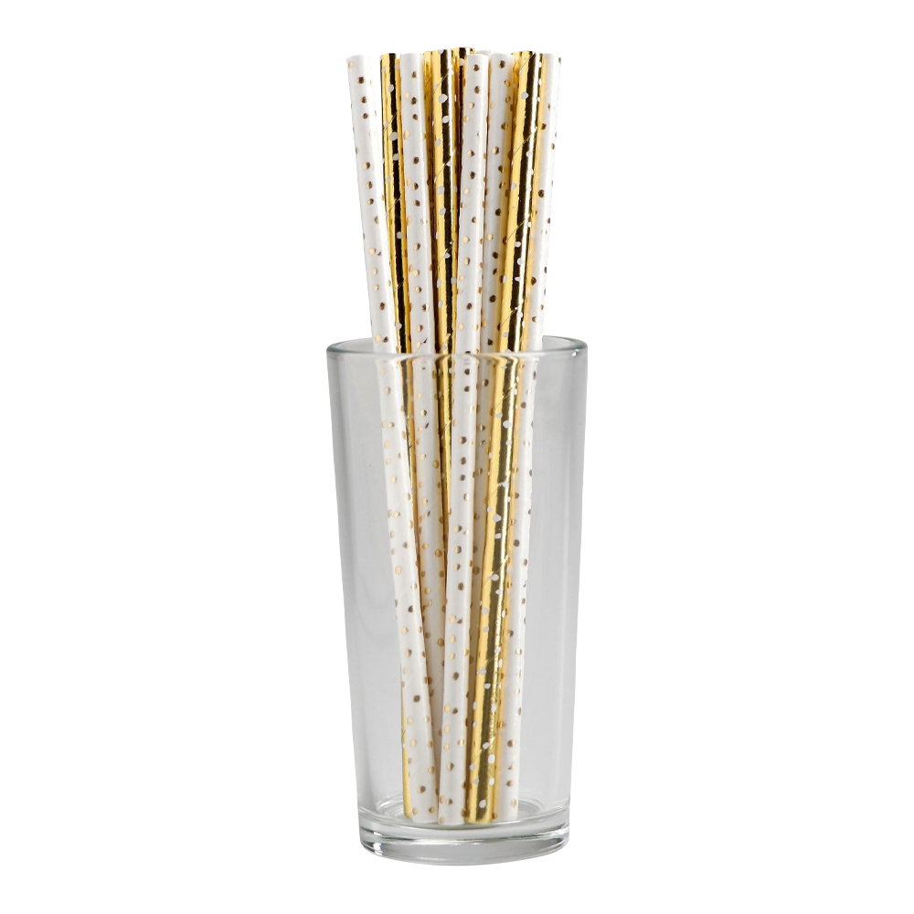 Трубочки 4805845 для коктейля Горошек, тиснение, 12 шт