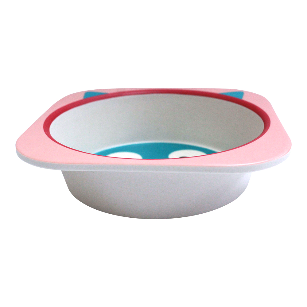 Тарелка PDB-07 детская Сова 14*14*4 см, бамбуковое волокно, в ассортименте