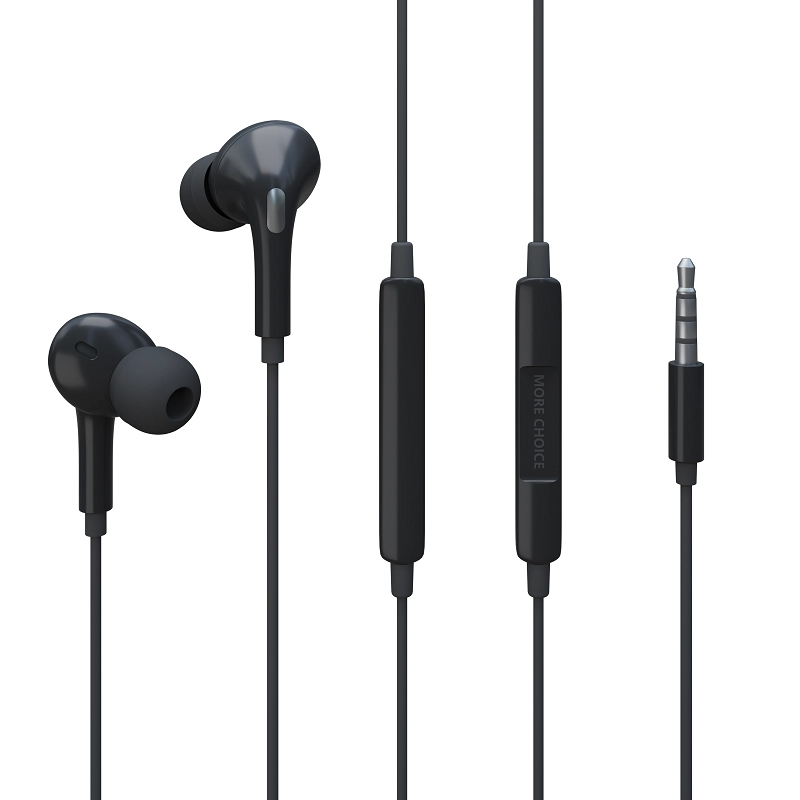 картинка Наушники Smart G31S AUX с микрофоном с регулятором громкости, черный, 1,2 м 