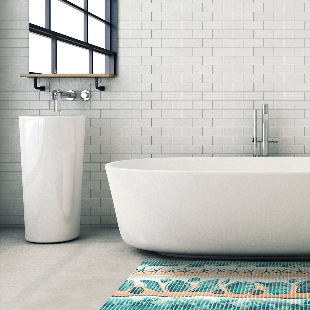 картинка Коврик вспененный для ванной комнаты 67160 V18BL 0,65х15 м, ПВХ 