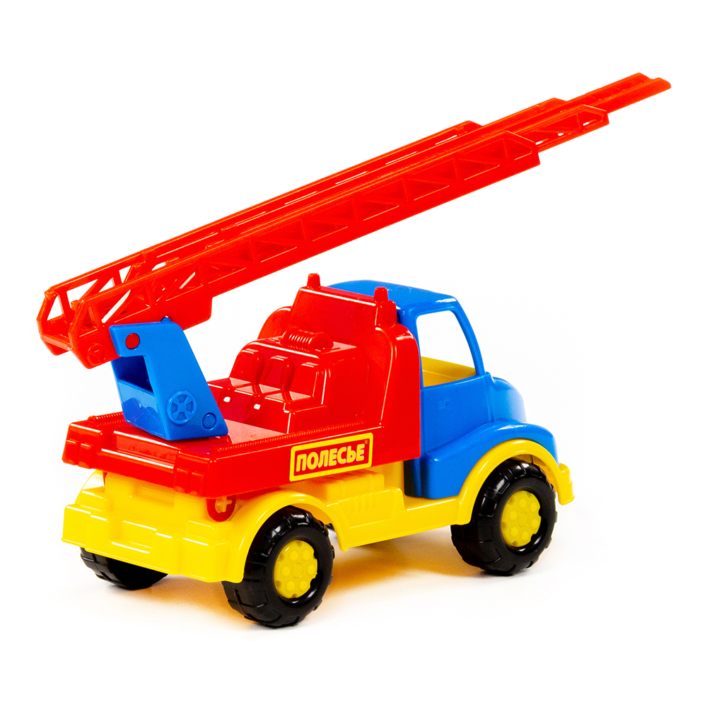 картинка Машина 52018 Полесье пожарная, Кнопик 3+, 18,4x8,3x10,5 см, пластмасса 