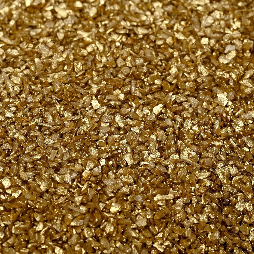 картинка Грунт DECOR DE 5080261 декоративный песок кварцевый, Золотистый металлик песок 250 г 