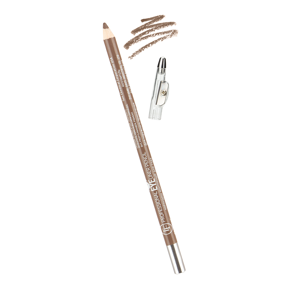 картинка Карандаш для глаз Triumf с точилкой, серо - коричневый, тон 136 