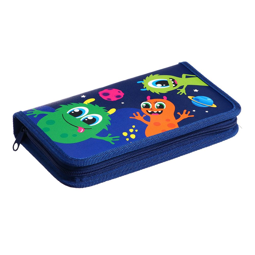 Пенал Calligrata 9308138 Монстрики, 1 секция, 115*205*30 мм, ламинированный картон