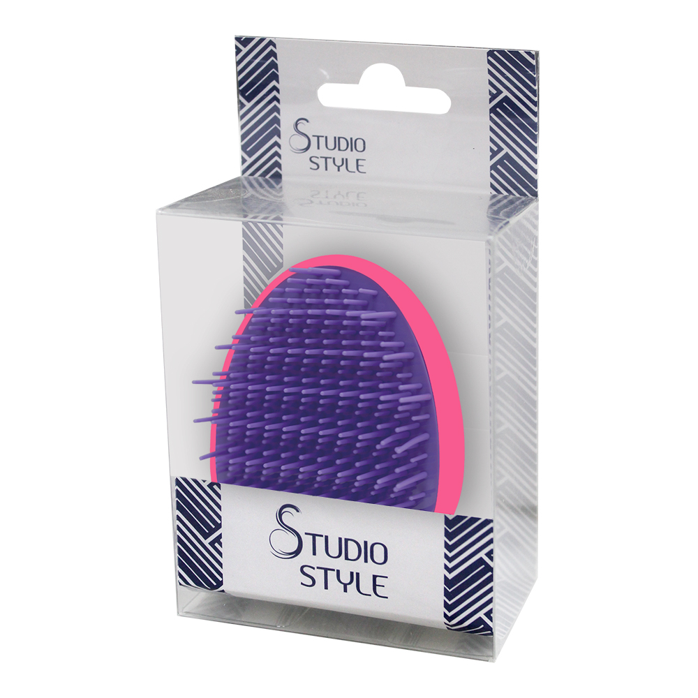 картинка Расческа Teezer45412-4259 Studio Style, малая с мягкими зубьями, круглая, полипропилен, цвет: фиолетовый 