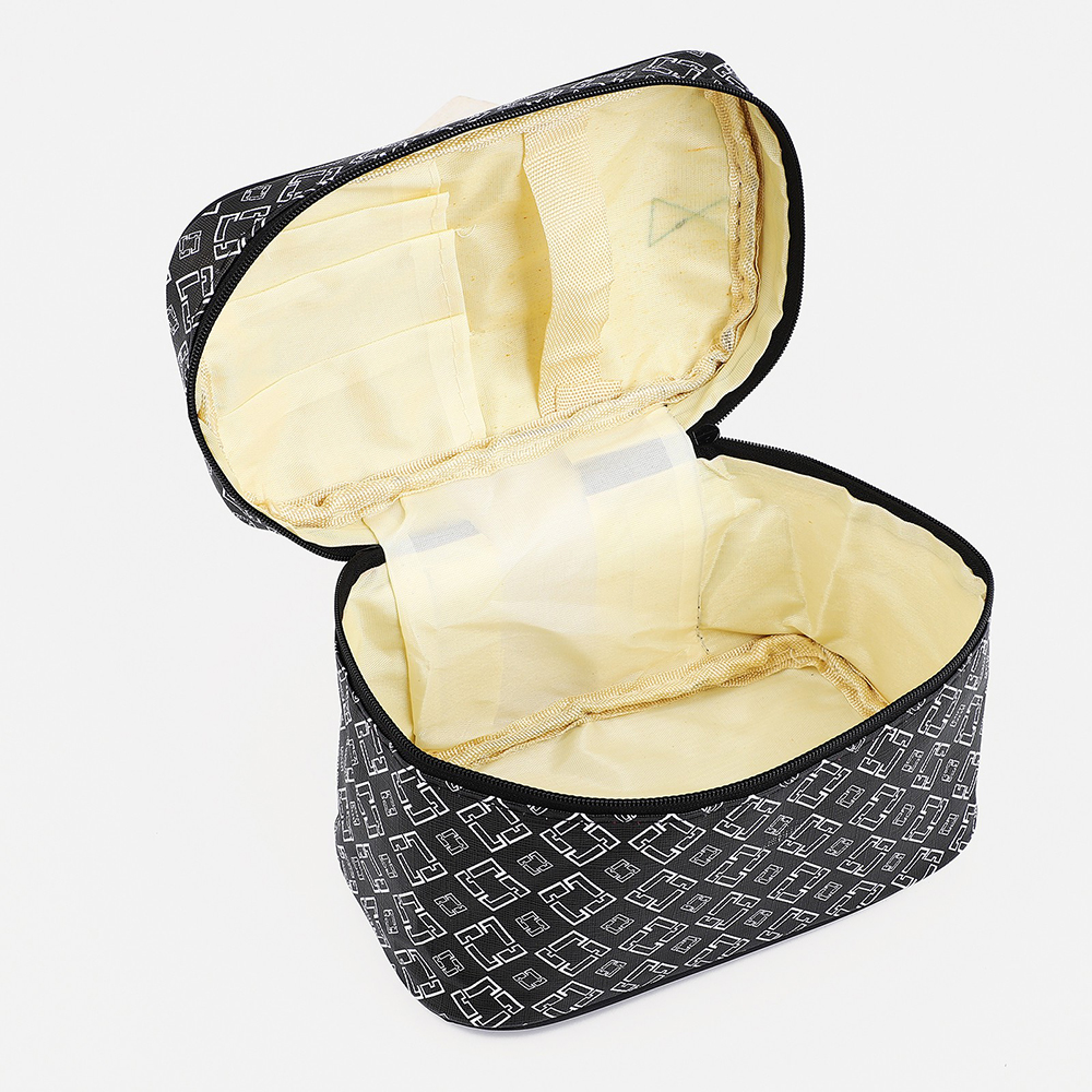 картинка Косметичка 9668188 на молнии, с ручкой 19*10*11 см, искусственная кожа, черный 