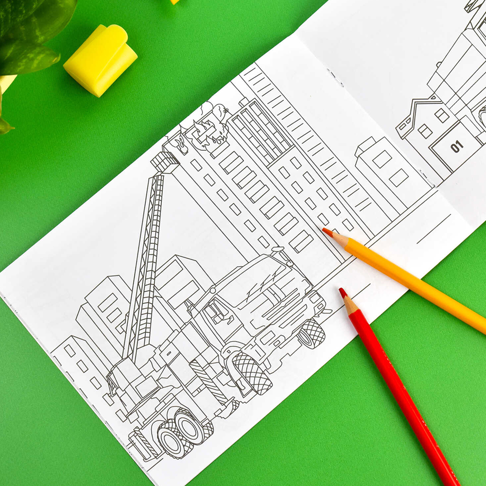 картинка Раскраска 64231 Спецтехника, А5, 210*145 мм, 8 листов 