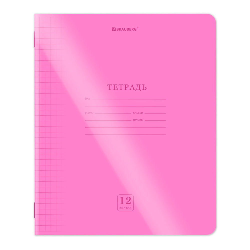 Ежедневник Brauberg 405025 12 листов, клетка, однотонная, Неон, 5 дизайнов, 1 шт