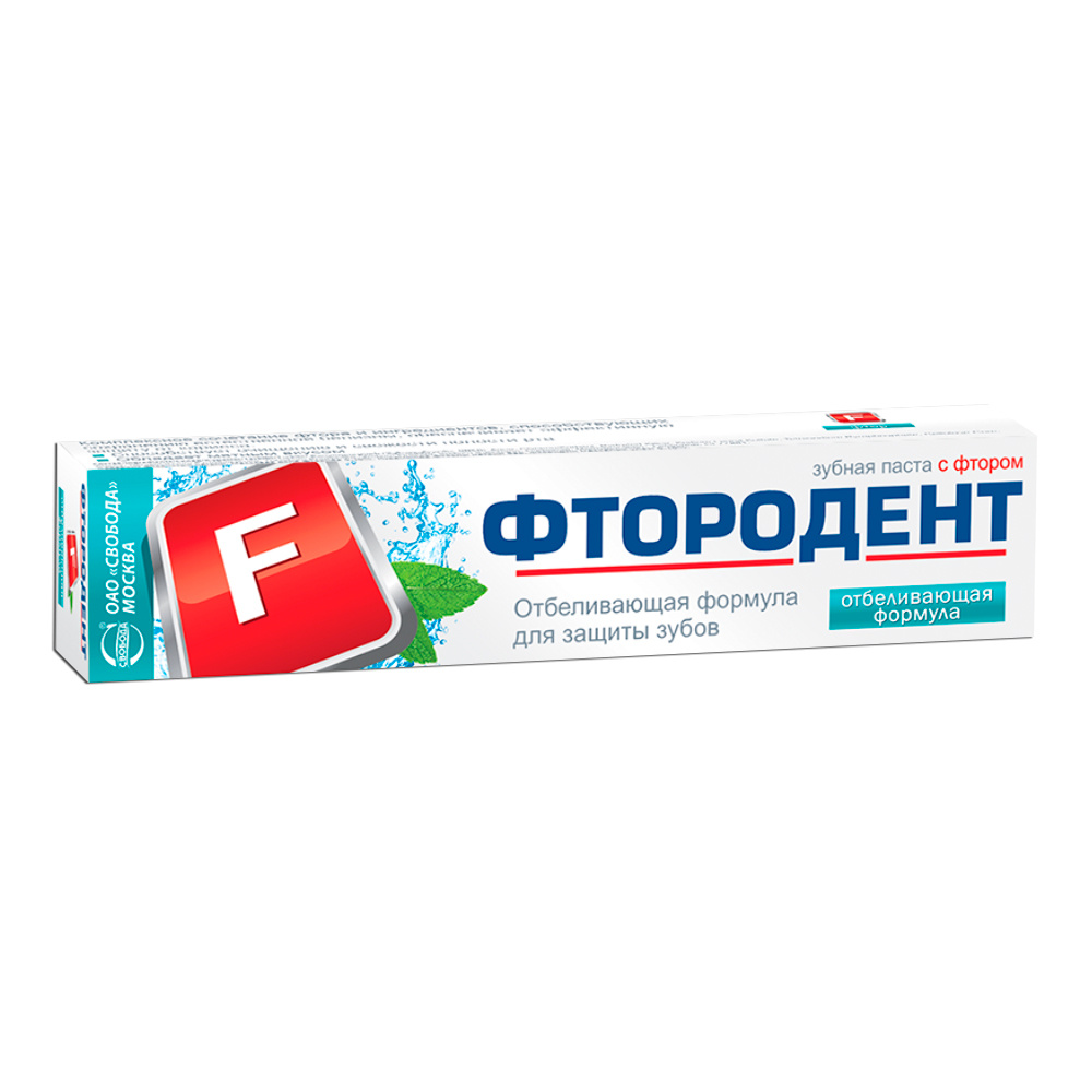 картинка Зубная паста Фтородент Отбеливающая, 62 г 