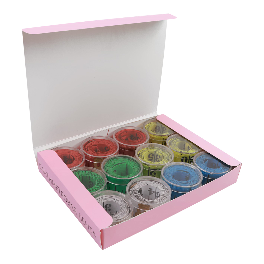 Сантиметр портняжный Арт Узор 600405 в футляре, 1,7*150 см, цвет: в ассортименте