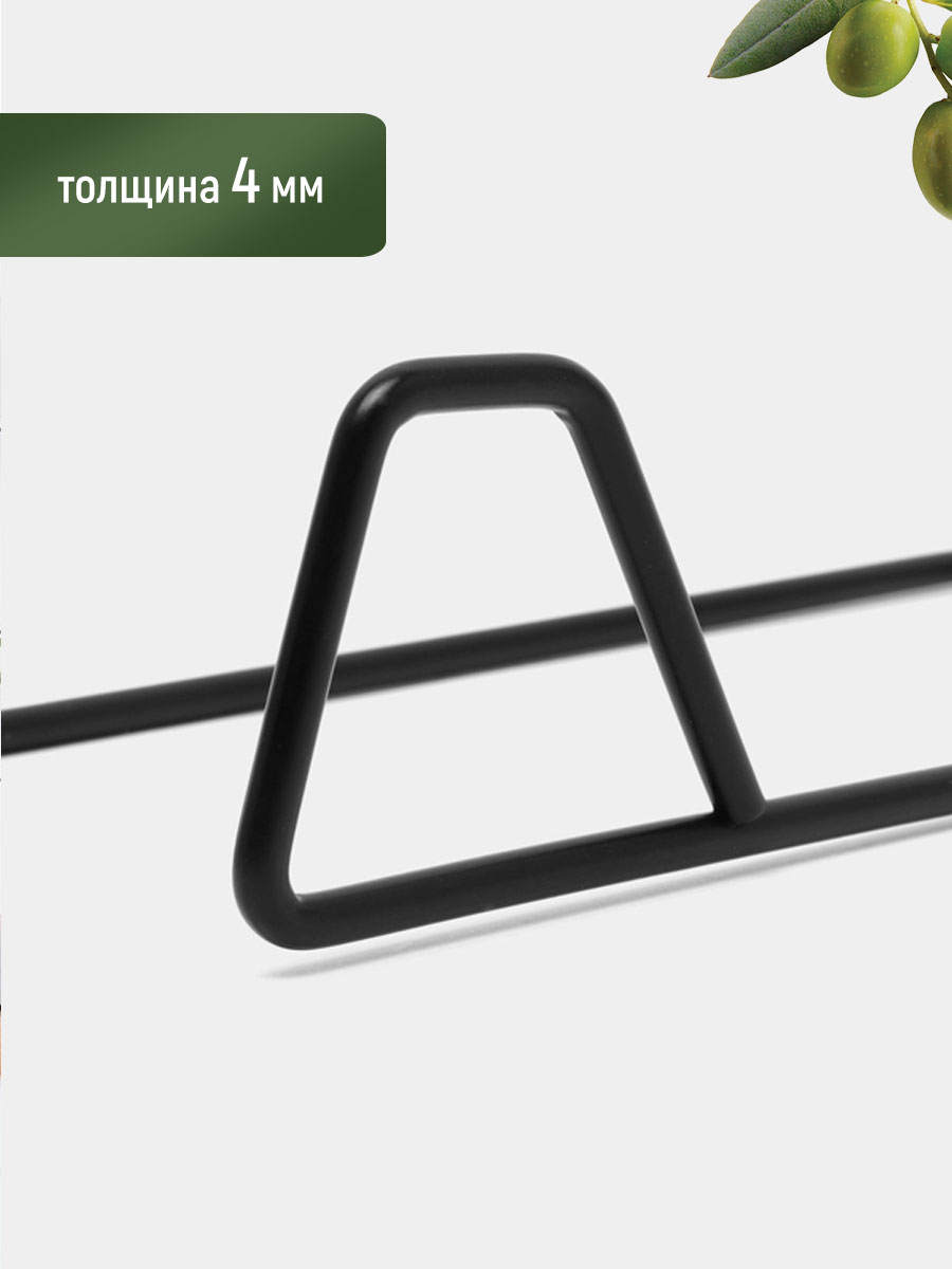 картинка Держатель для полотенец SHV-31, металл, черный 