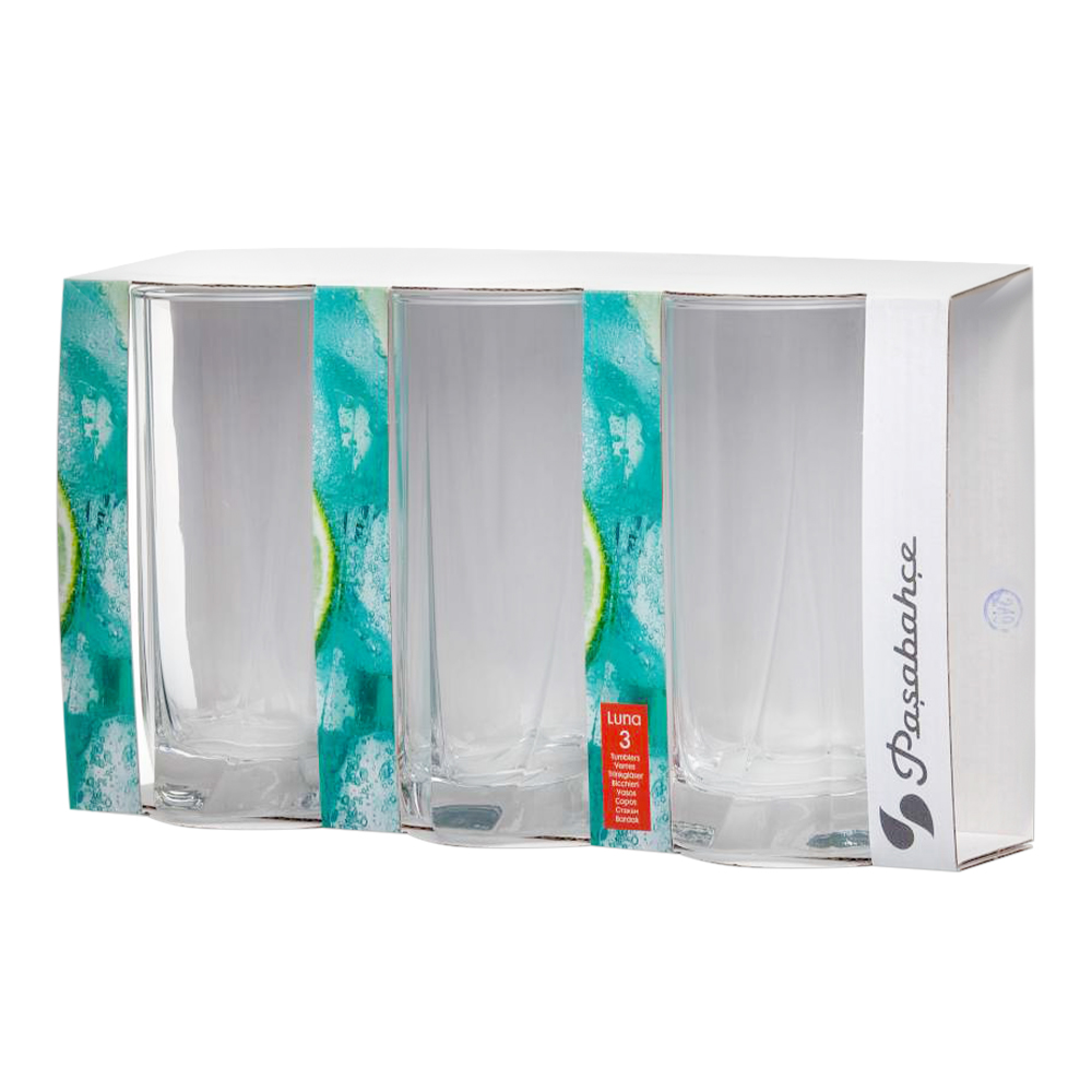 Набор стаканов Pasabahce 42358/3 Луна, стекло, прозрачный, 390 мл, 3 шт