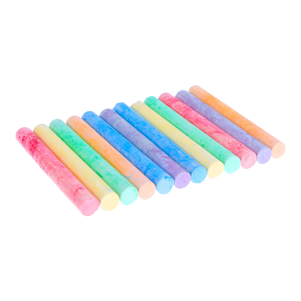 картинка Мелки цветные 493845 Школа талантов круглые, 12 цветов, 6 шт 