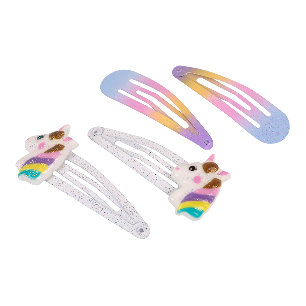 картинка Зажим для волос 457090 Monte Vita, клик-клак, с декоративными элементами, в ассортименте, 4 шт 